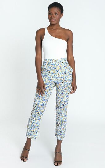 Travelled Many Miles Pants In Blue Floral