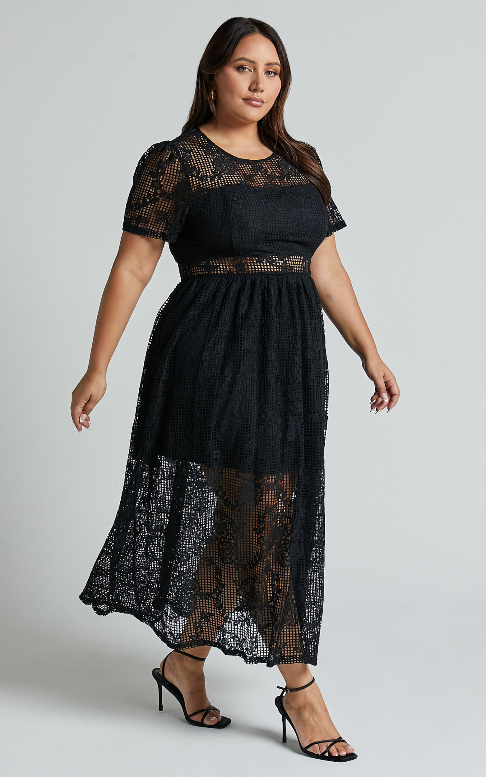 Leon Midi Dress - Short Sleeve Dress in Black | Showpo USA
