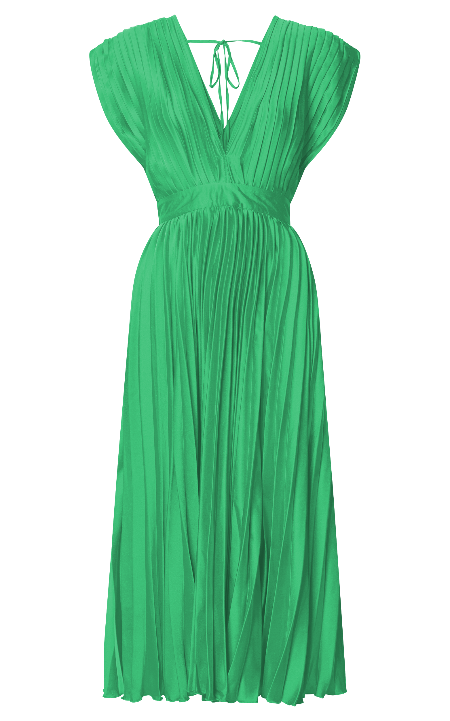 Zara green pleated dress cheap