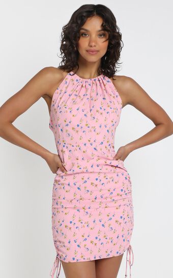Dancing On The Stage Dress in pink floral