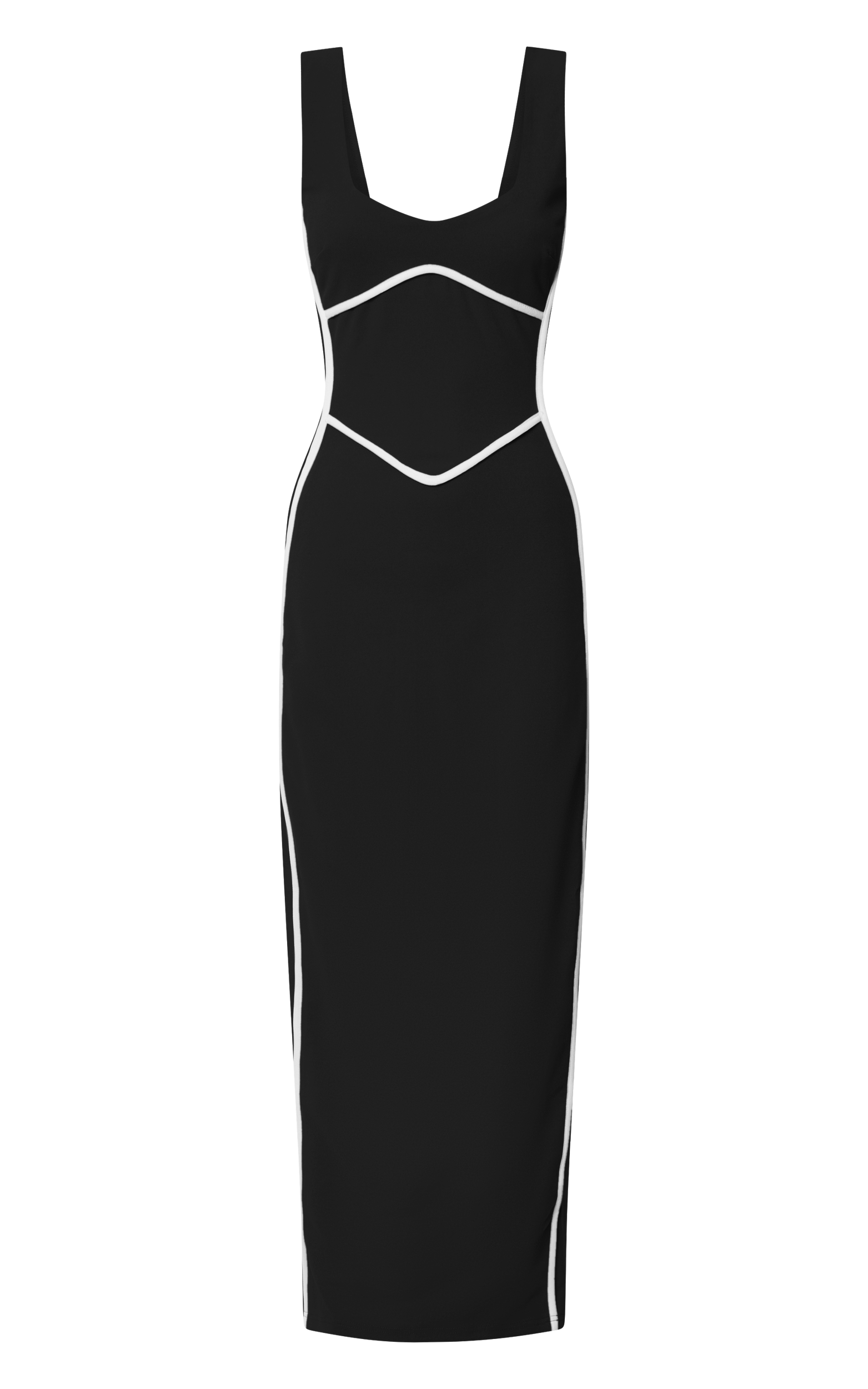 Magnolia Midi Dress Scoop Neck Bodycon Dress in Black Showpo EU
