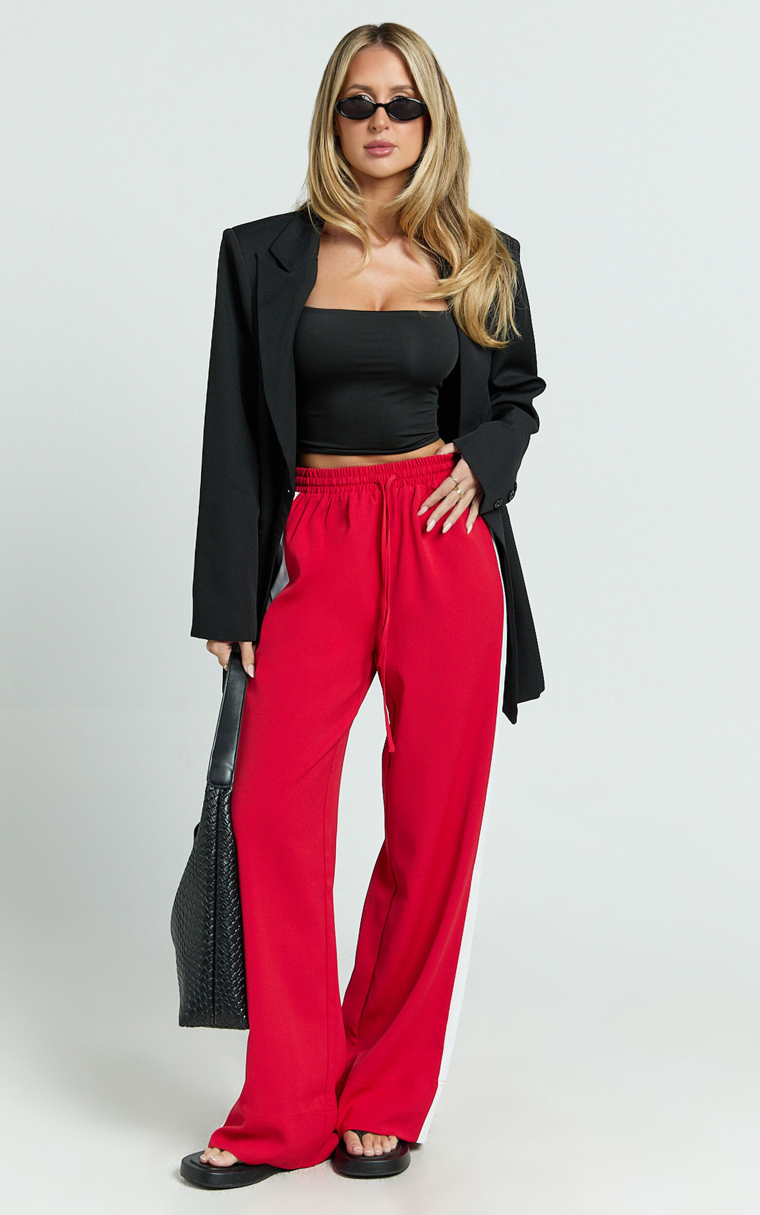 Pantalones Showpo Hermie - Alto Tiro Cortos De Vestir Rojo España