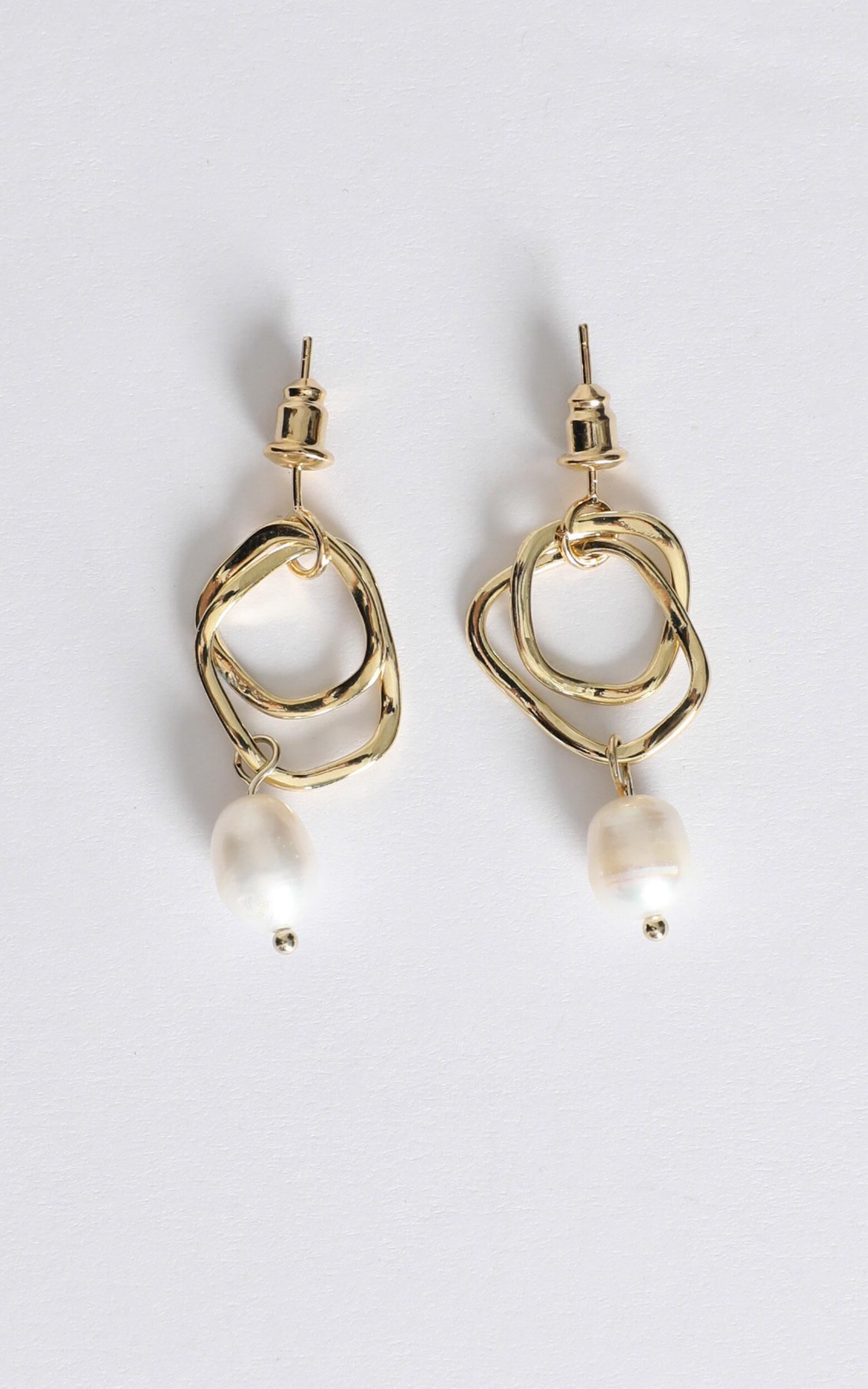 Double hoop on sale drop earrings