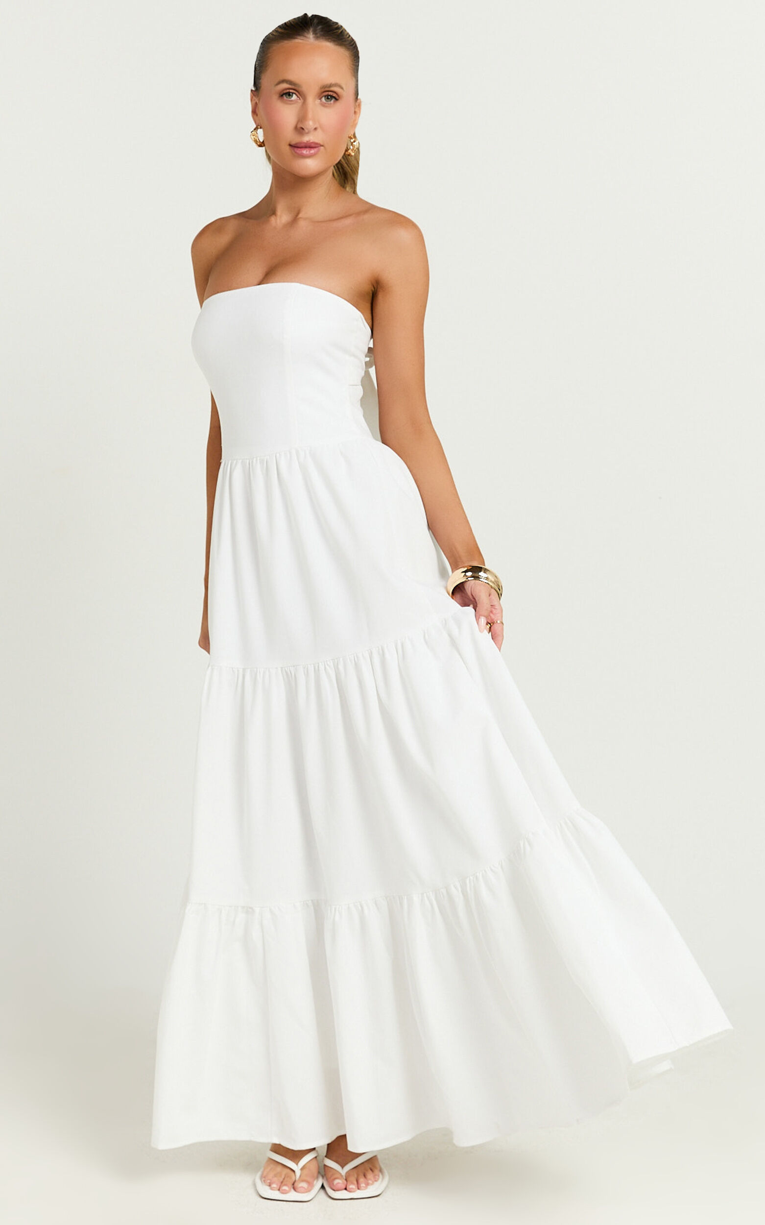 Strapless tiered dress outlet