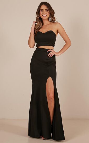Sweet Delights Two Piece Set In Black