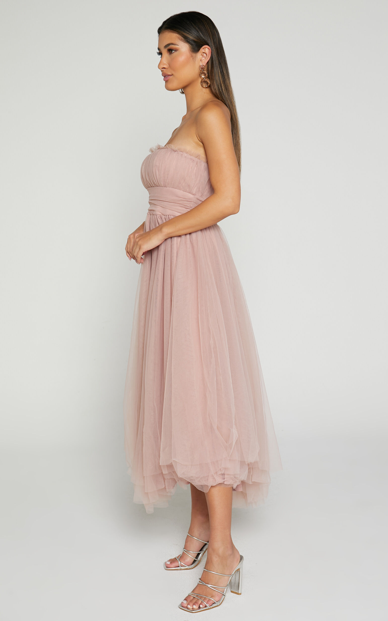 Tulle frill deals midi dress