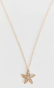 Gabbie Necklace - Star Pendant Necklace in Gold