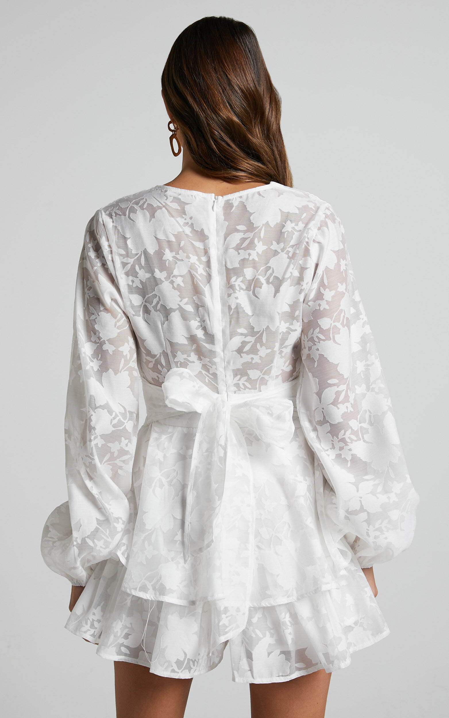 White plunge playsuit cheap