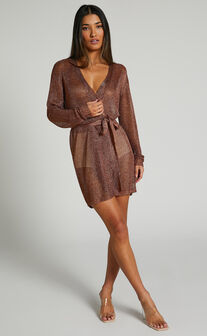 Lioness - Take Me To Rio Mini Dress in Copper