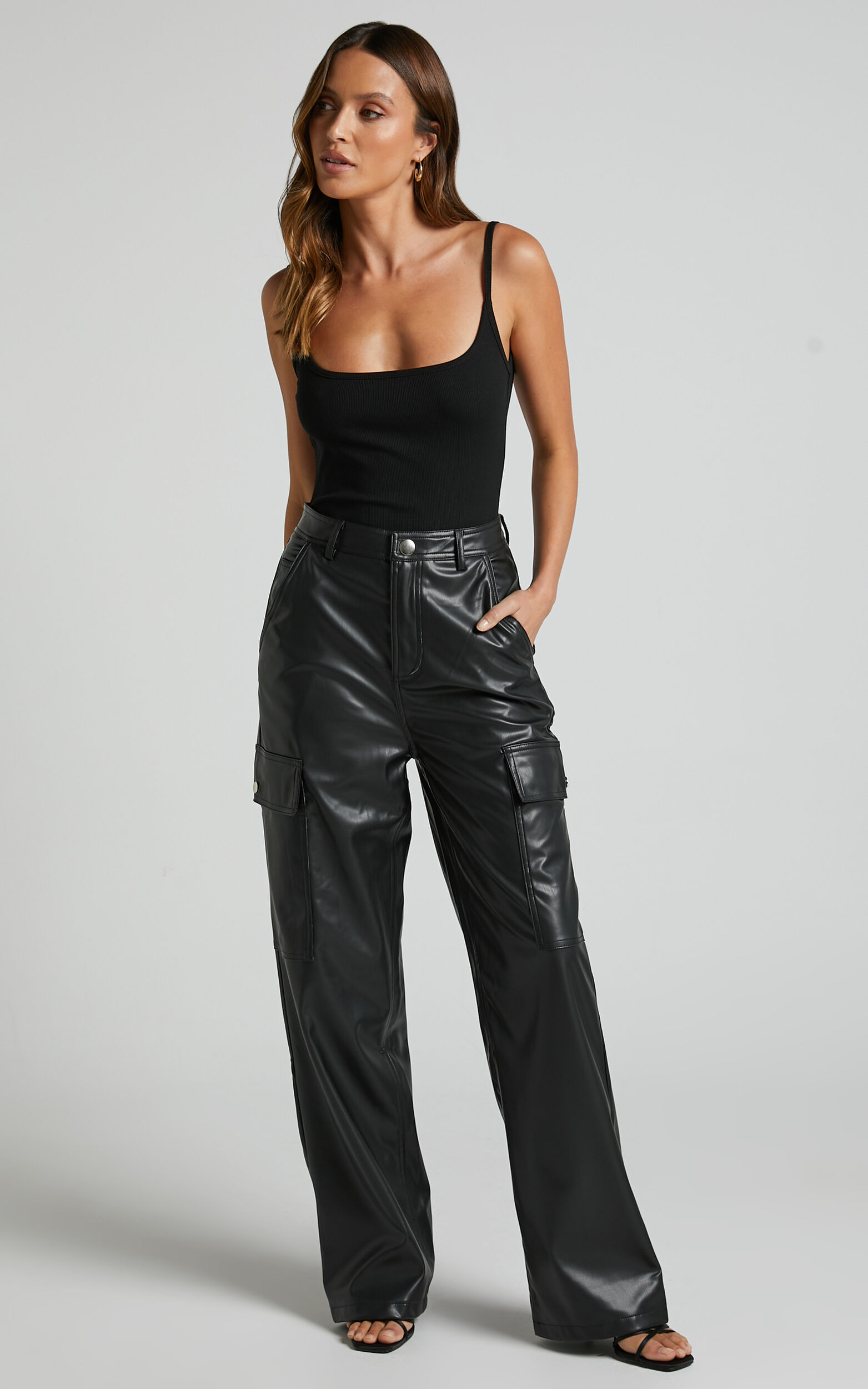 TopShop Leather Casual Pants for Women