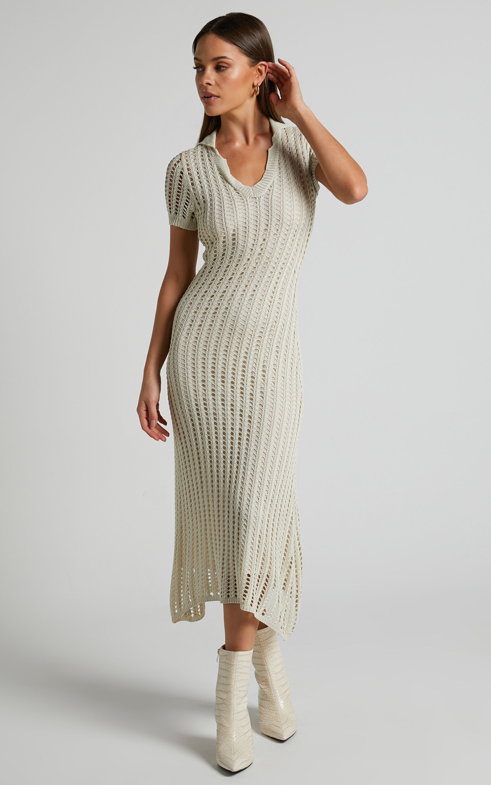 Short sleeve collared dress discount