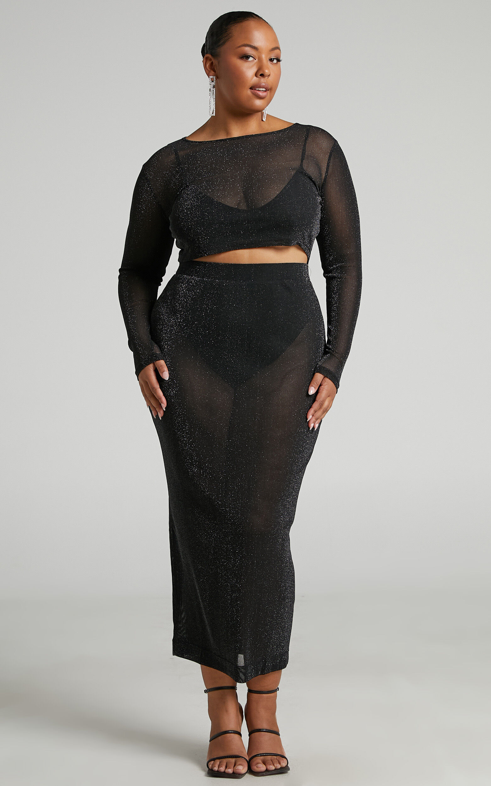 Sheer long sleeve top to wear under 2025 dress