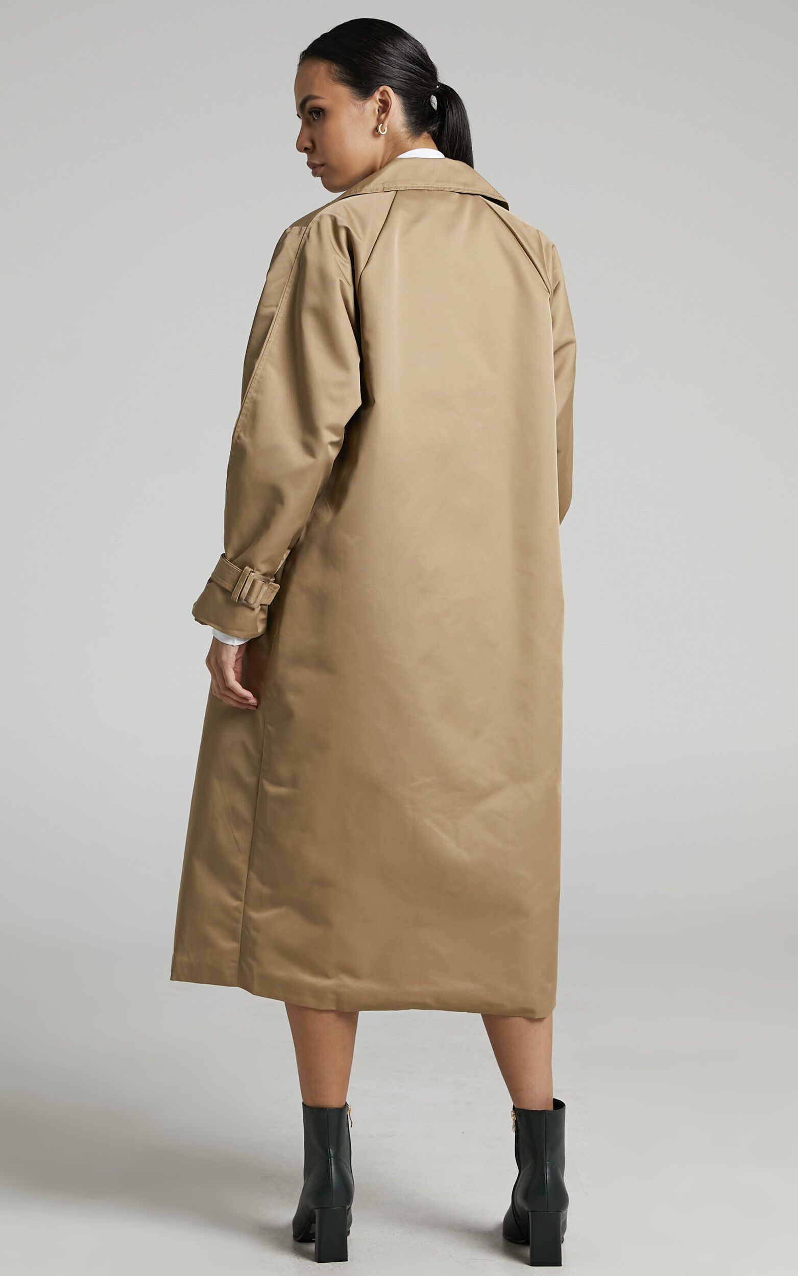 Lliana Coat Double Breasted Trench Coat in Tan Showpo USA