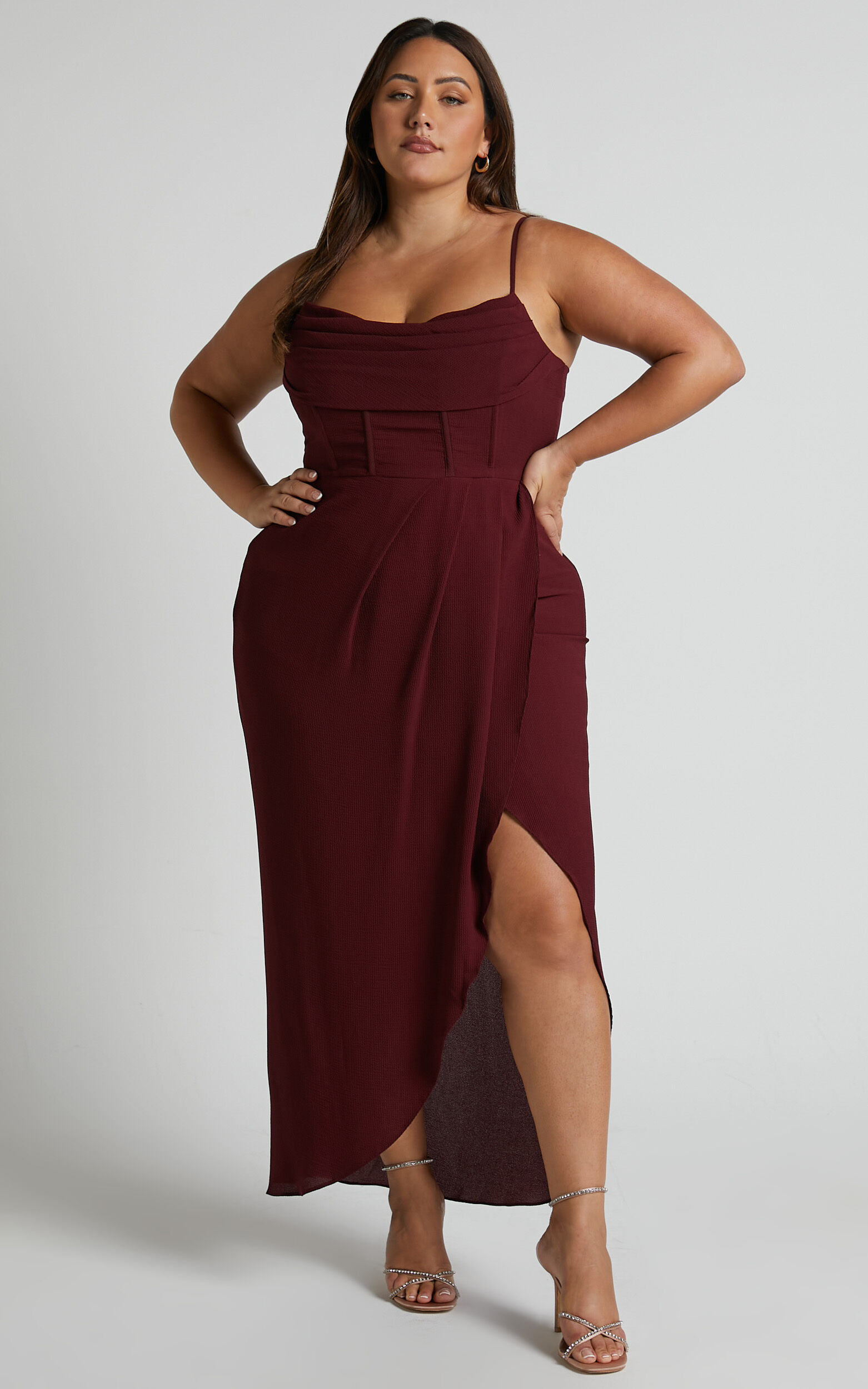 Plus size discount wine bridesmaid dresses