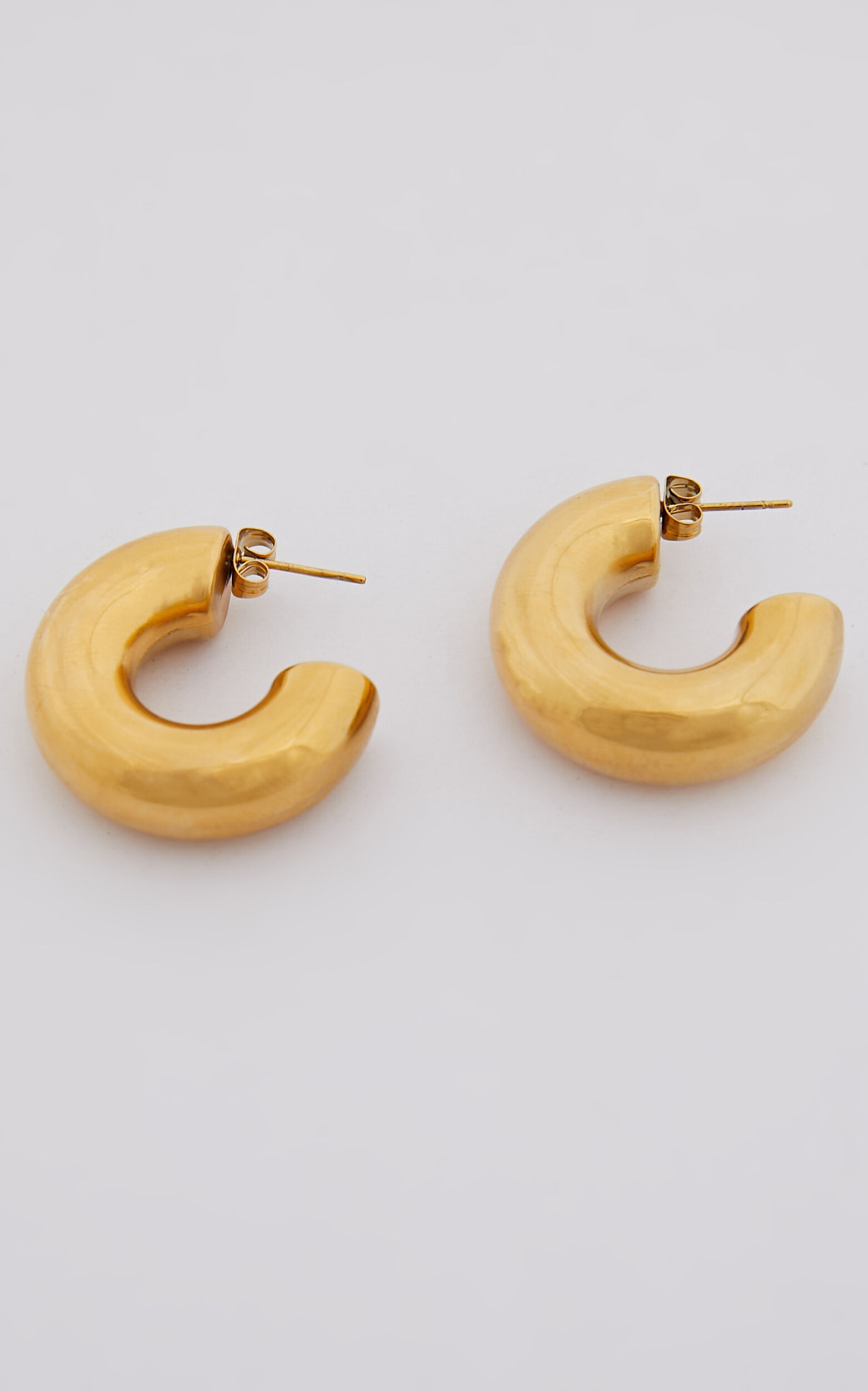 Half moon earrings on sale hoop