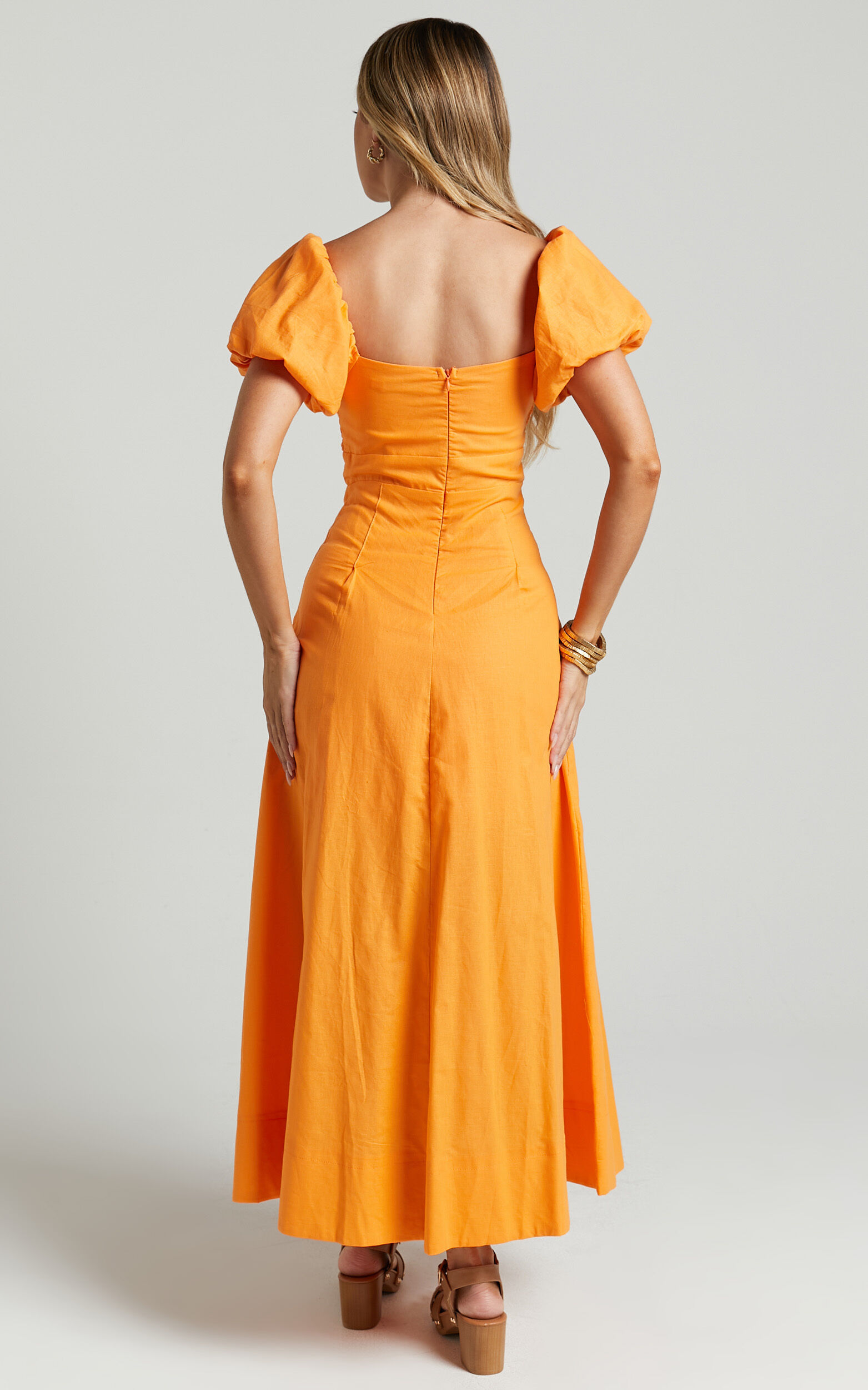 Short sleeve online orange dress