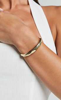 Marcia Bangle - Open Bangle in Gold