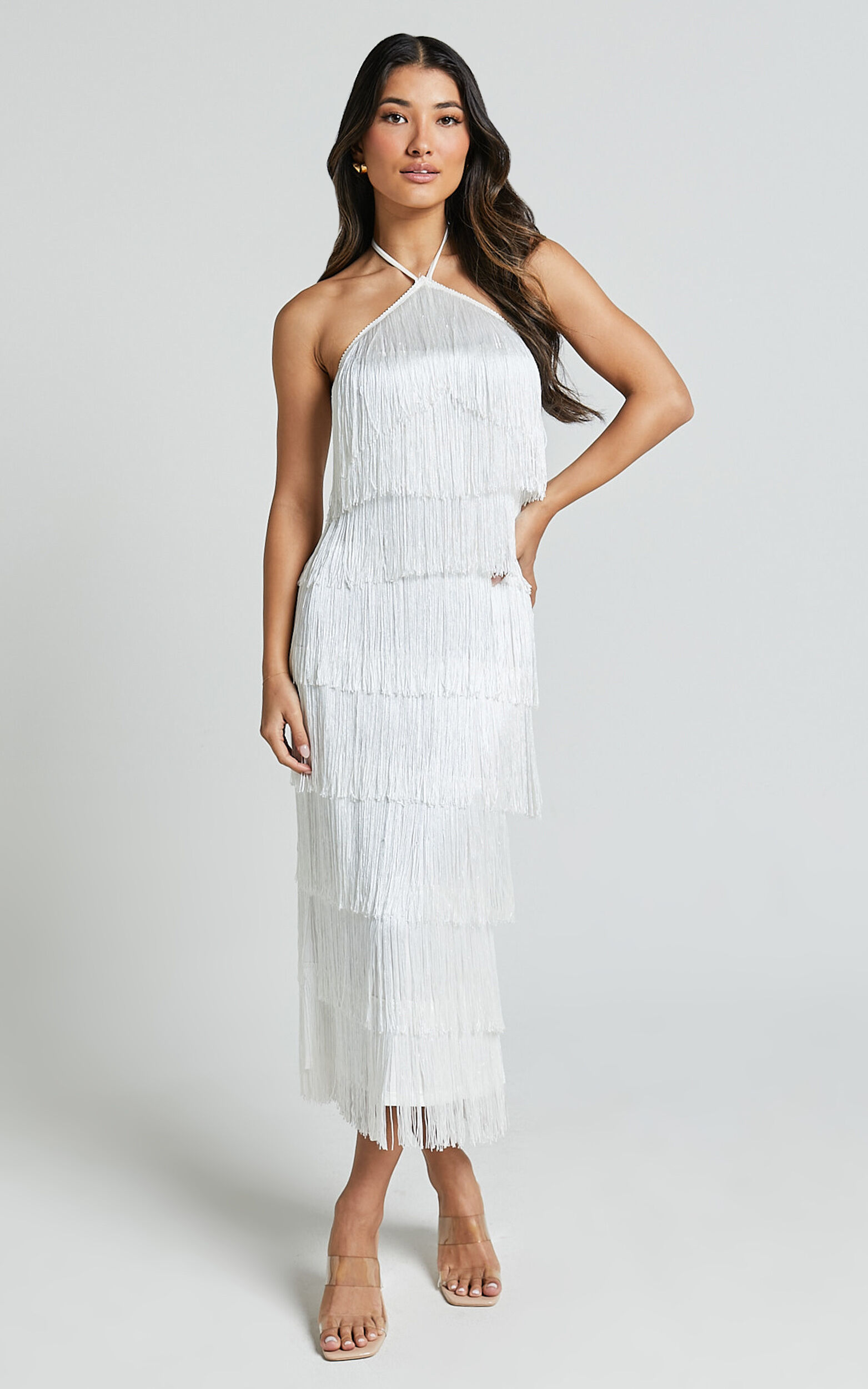 Trixie Knit Top/Fringe Skirt Set