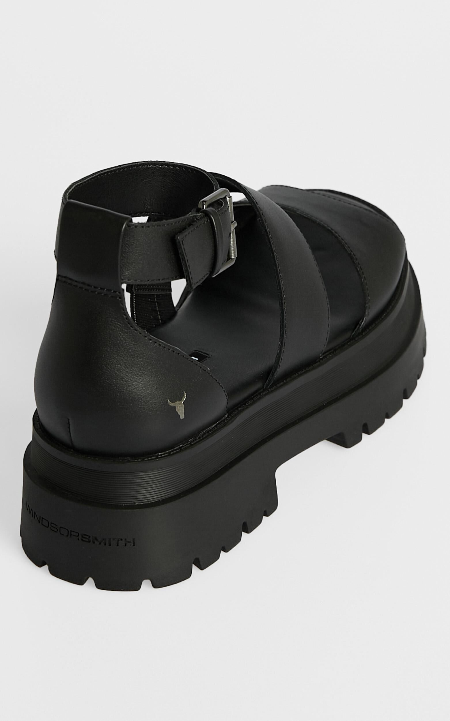 Windsor Smith Thrilled Sandals in Black Leather