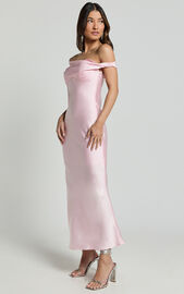 Alexia Midi Dress - One Shoulder Bust Slip Dress in Soft Pink | Showpo USA