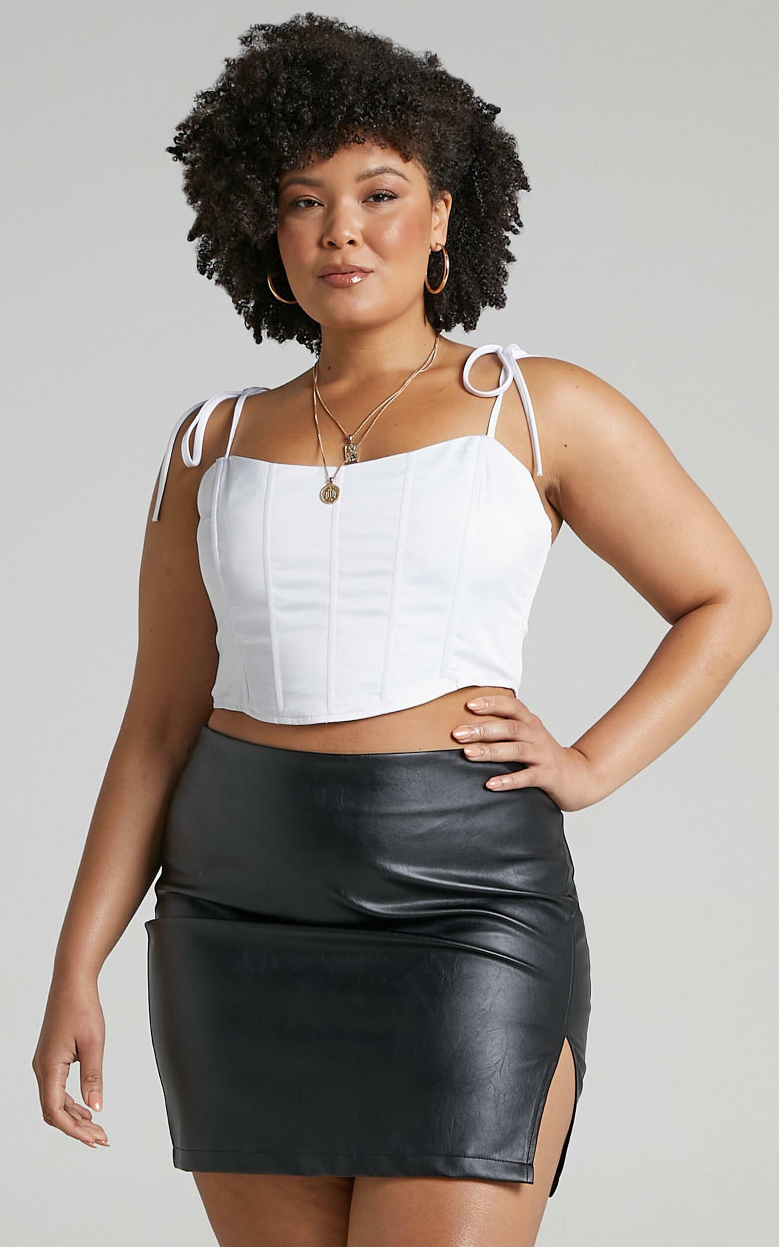 Faux leather skirt australia sales