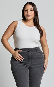 Can't You Tell Top - Ribbed Tank Top in White