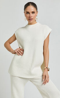 Sndys The Label - Oak Vest Top in Vintage White