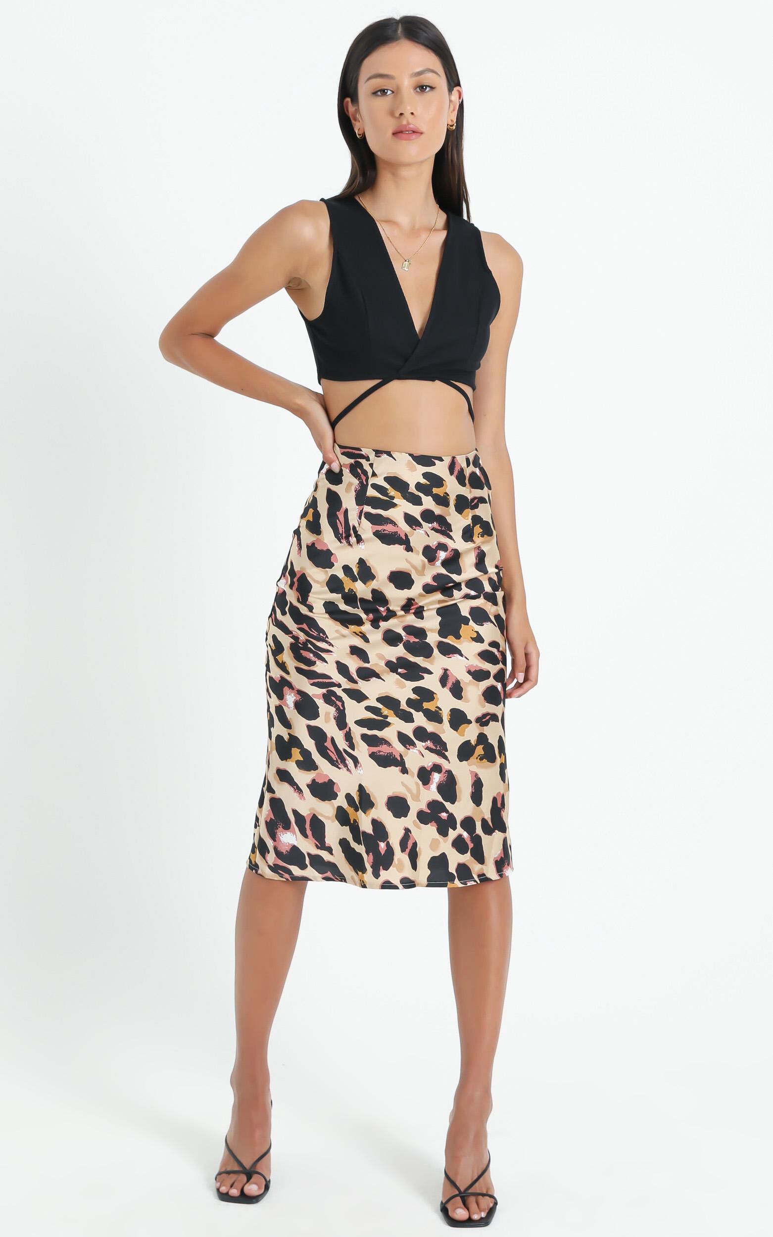 Animal print midi skirt 08 new arrivals