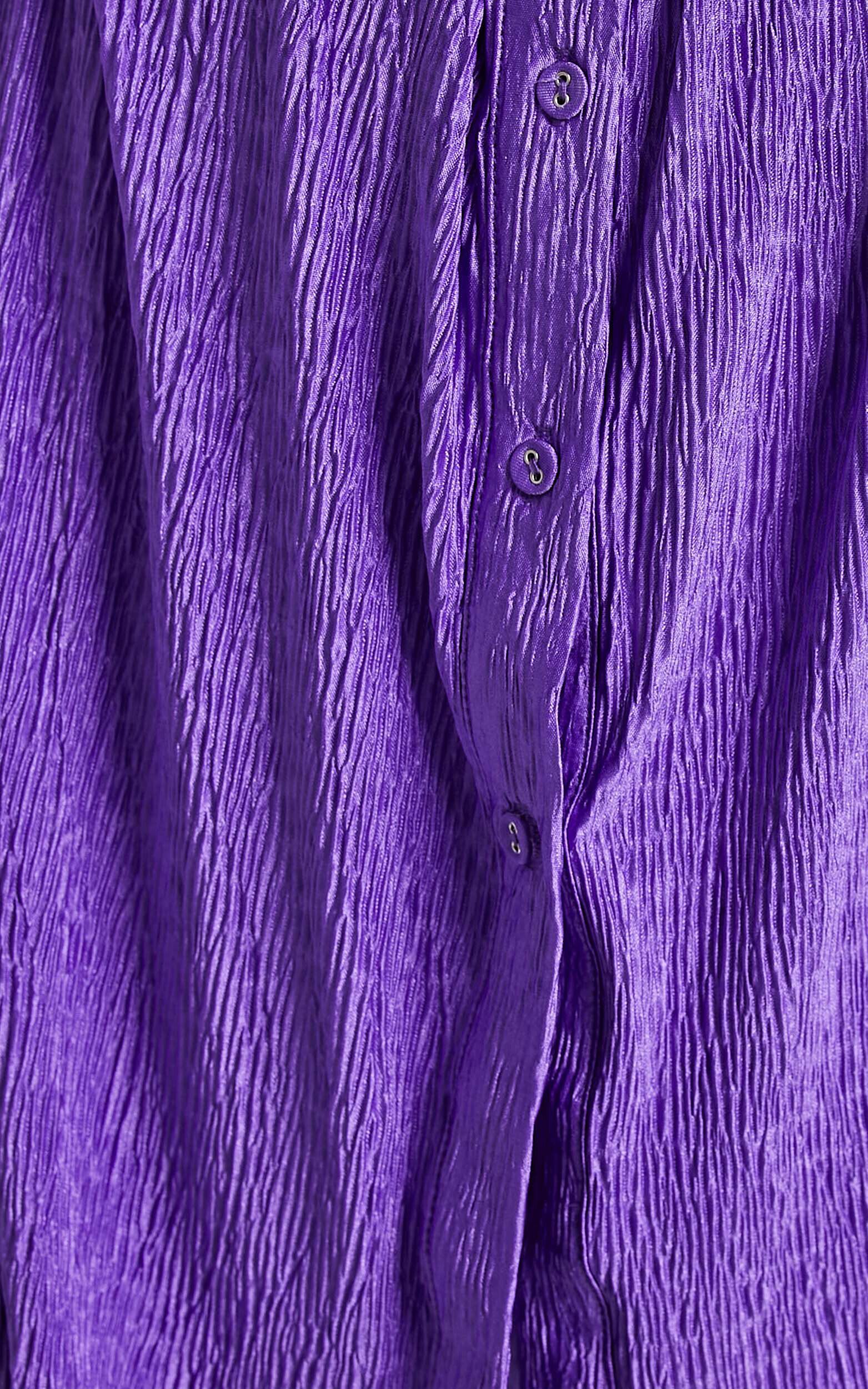 Purple button top up dress
